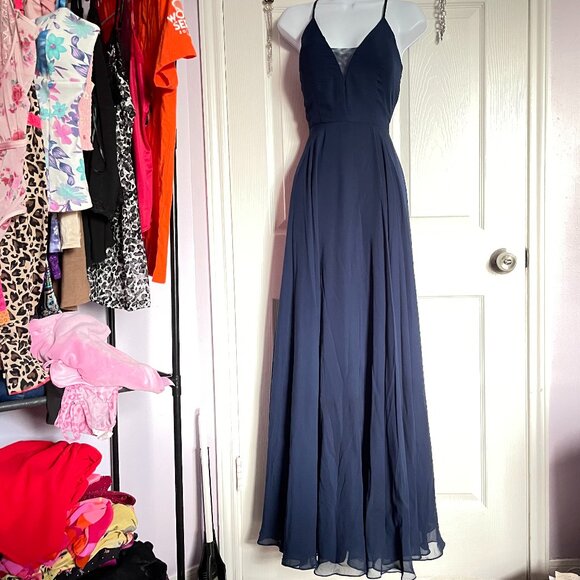 navy gown - Picture 1 of 1